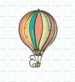 Verspielter Heißluftballon
